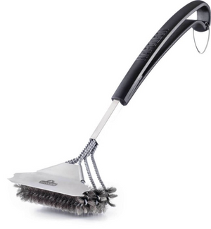 Triple-Row Grill Brush w/ Stainless Steel Bristles