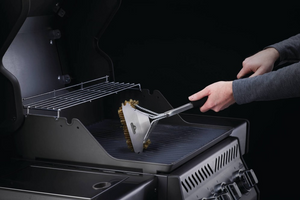 Triple-Row Grill Brush w/ Brass Bristles