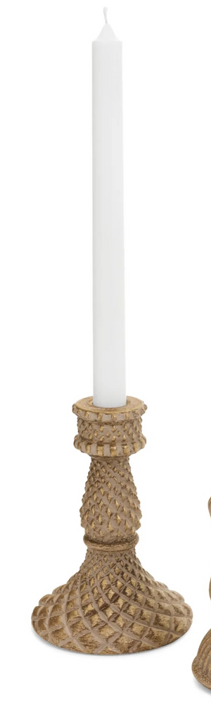 Candle Holder Taper Antique Bronze Large 4X6