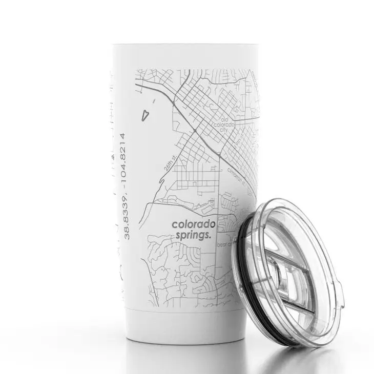 Colorado Springs Map 20oz Insulated Pint Tumbler Well Told