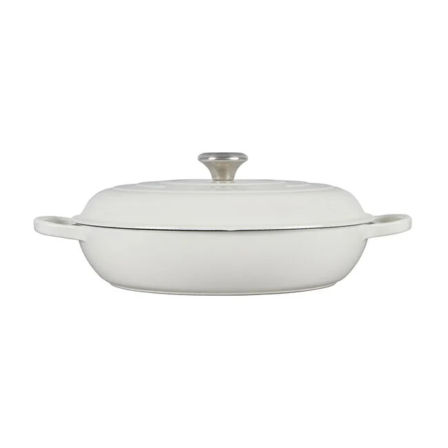 Le Creuset, White, 5qt., Signature Braiser