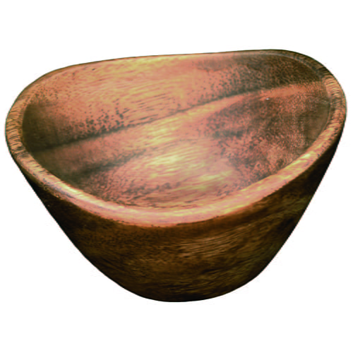 Acacia Wood Round Deep Bowl 4" x 4"