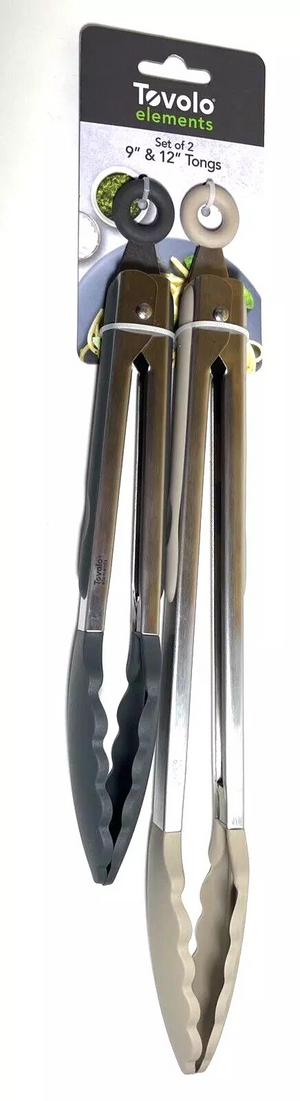 Elements 9" & 12" SS Tongs