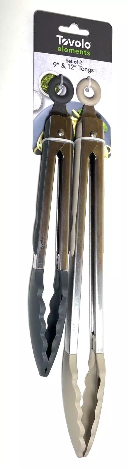 Elements 9" & 12" SS Tongs