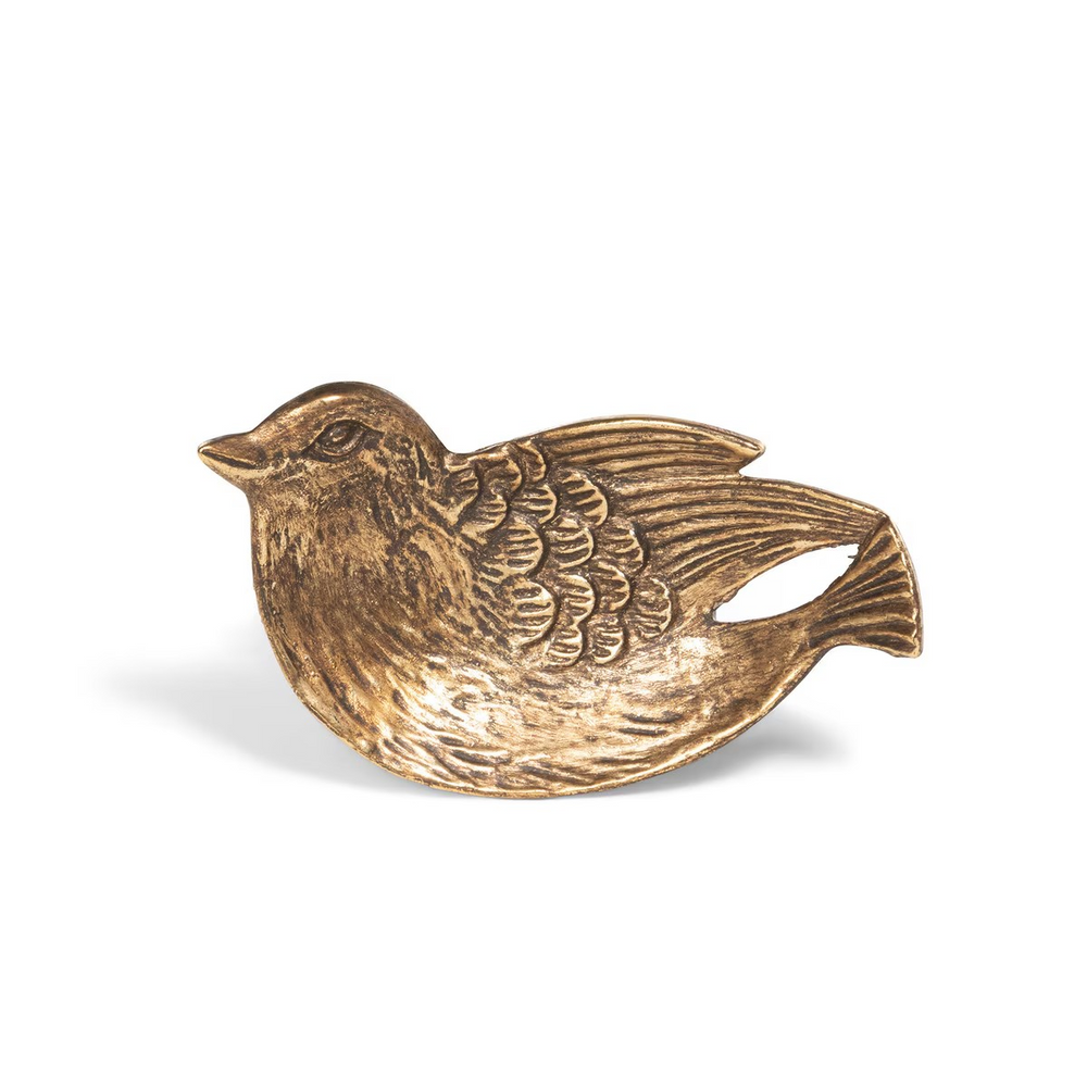 Gilded Sparrow Pewter Jewelry Dish