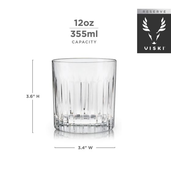Reserve Milo Crystal Rocks Glasses By Viski (set of 4)