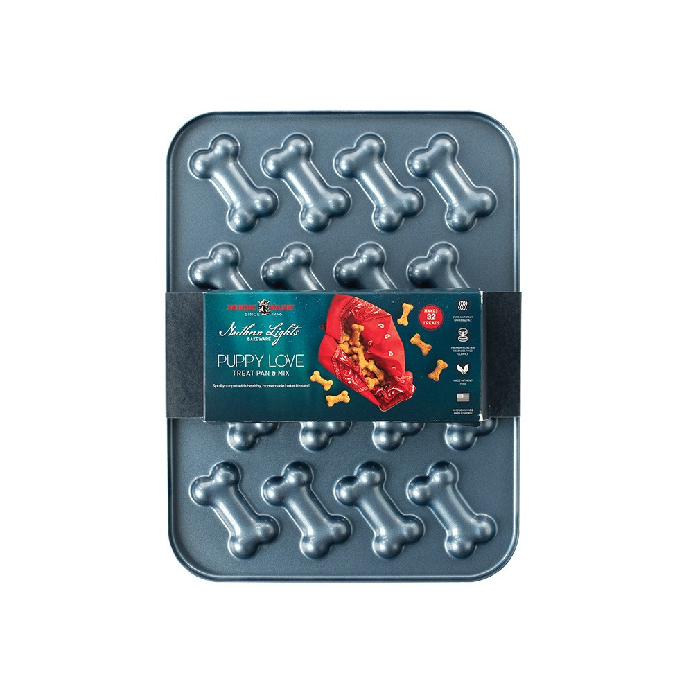 2 Piece Puppy Love Treat Pan and Dog Treat Mix