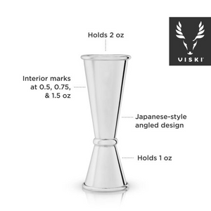 Large Stainless Steel Japanese Style Jigger by Viski