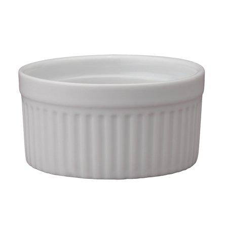 Kitchen Ramekins, Fine White Porcelain Souffle 6 oz.