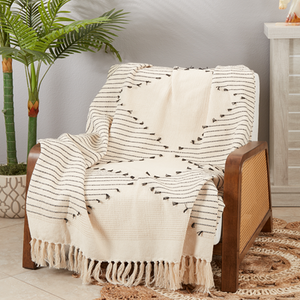Diamond Fringe Throw 50" X 60"