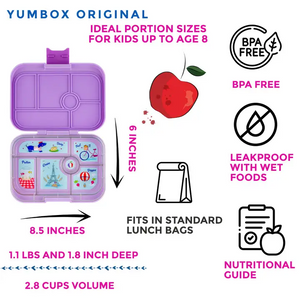 Leakproof Bento Box For Kids - Yumbox Lulu Purple