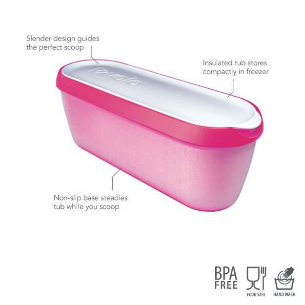 Glide-A-Scoop Ice Cream Tub - 1.5 Qt (Rasberry Tart)