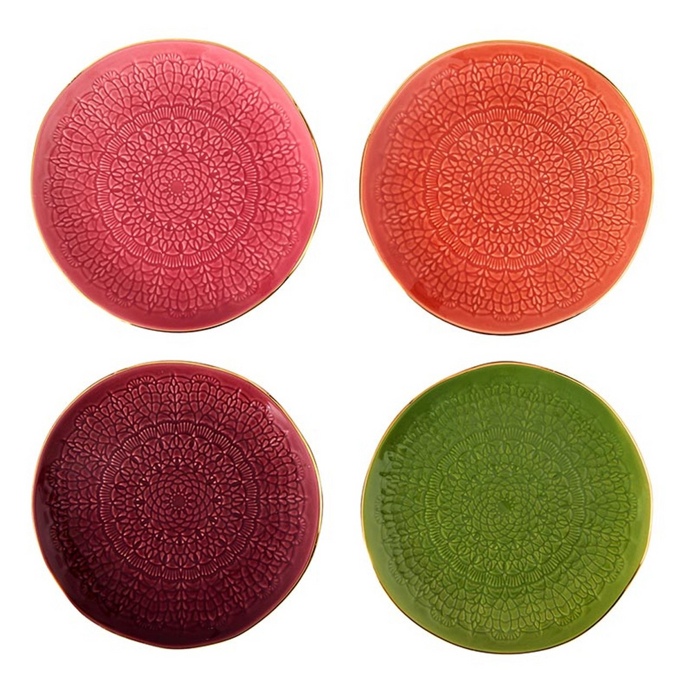 Moroccan Gold Rim Stamped Appetizer Plate Asst.