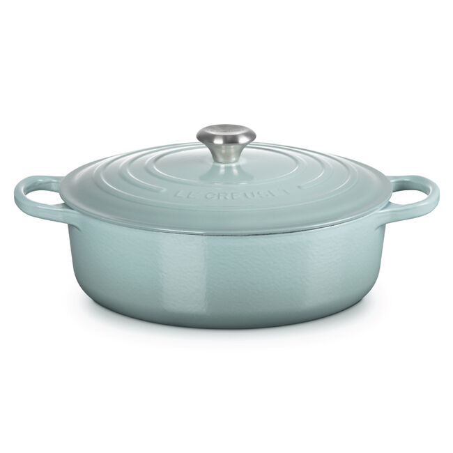 Le Creuset, Sea Salt, 6.75qt., Signature Round Wide Oven