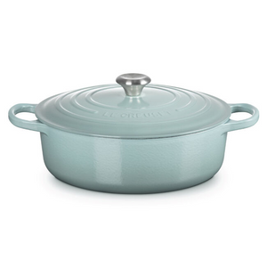 Le Creuset, Sea Salt, 6.75qt., Signature Round Wide Oven