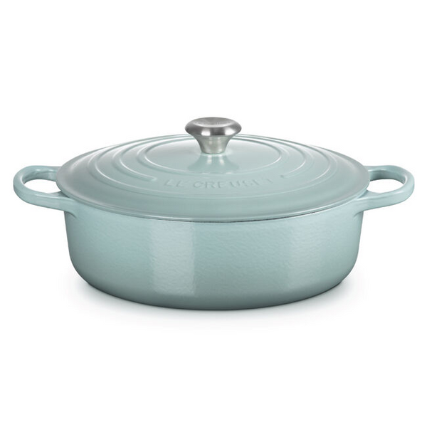 Le Creuset, Sea Salt, 6.75qt., Signature Round Wide Oven