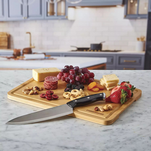 11-Compartment SnackleBox with Locking Bamboo Cutting Board Lid