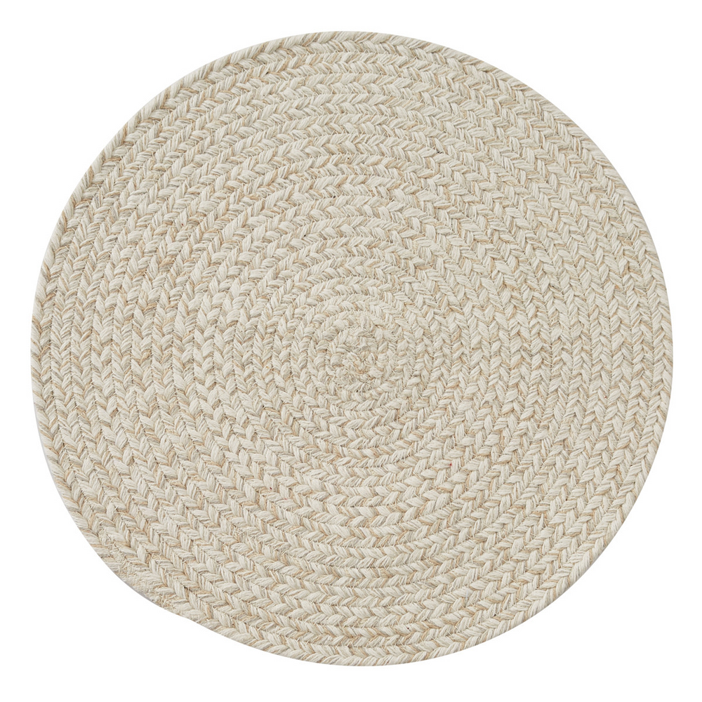 Spice Bin Round Braided Placemat- Sea Salt