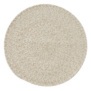 Spice Bin Round Braided Placemat- Sea Salt