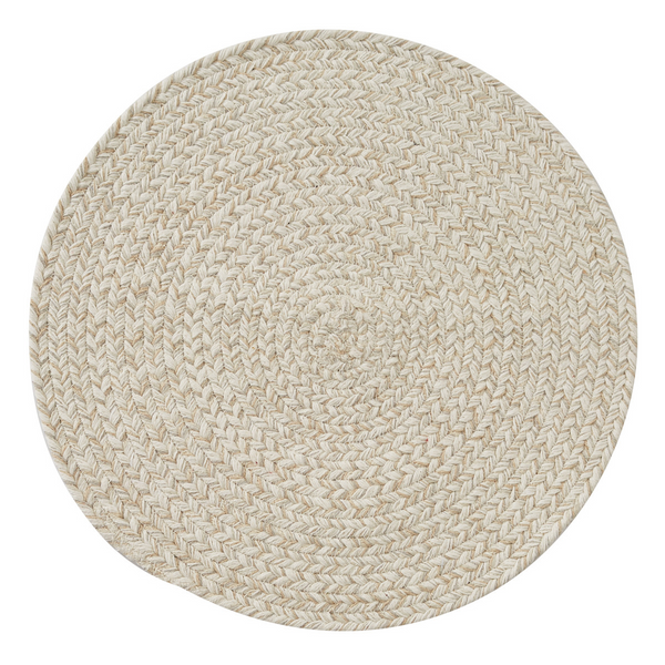 Spice Bin Round Braided Placemat- Sea Salt