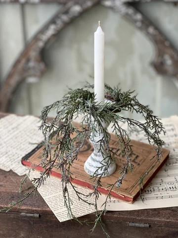2" Weeping Cedar Candle Ring