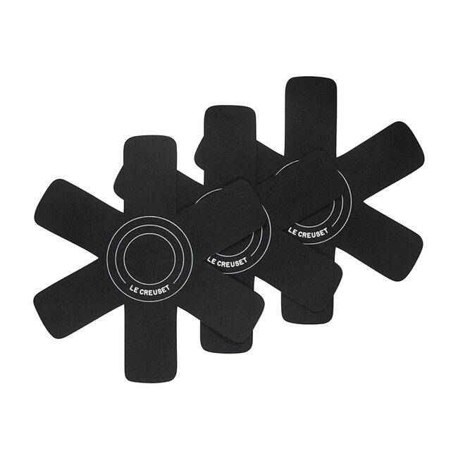 Le Creuset, Black, Set of 3, Cookware Protectors