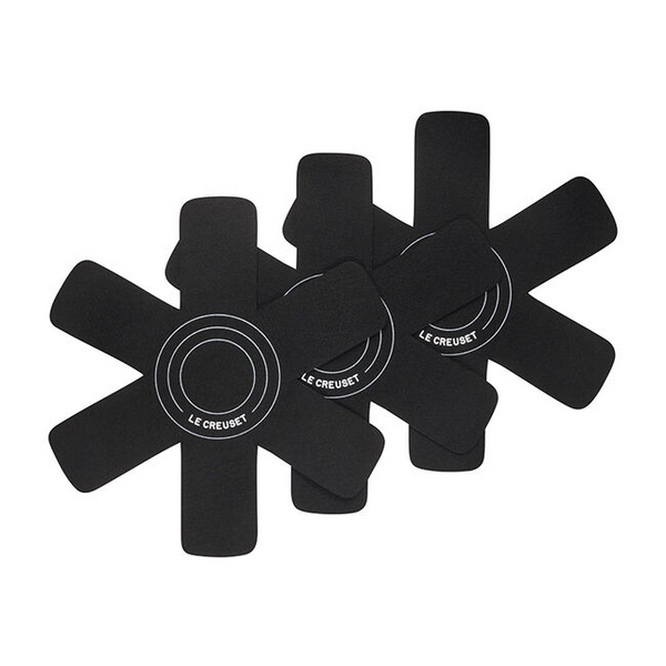 Le Creuset, Black, Set of 3, Cookware Protectors
