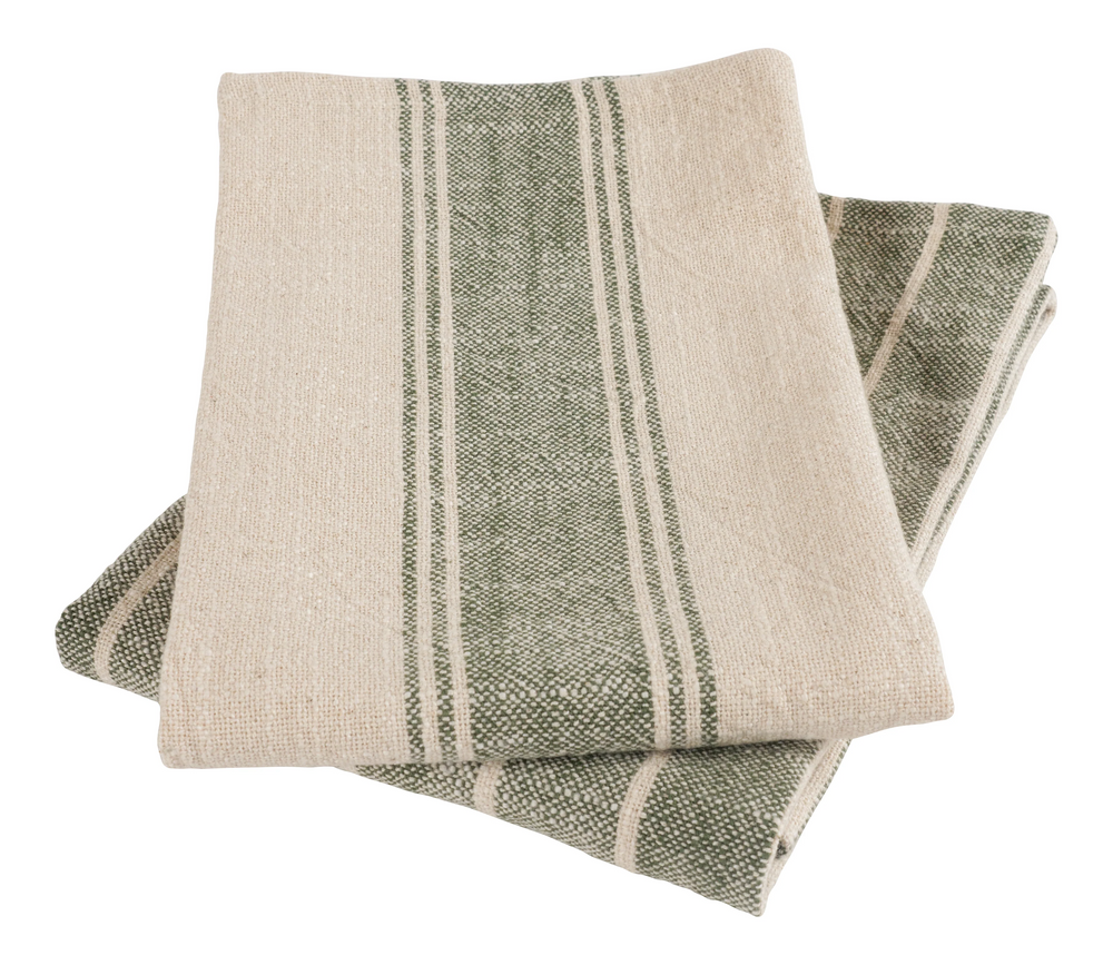 Firenze (Olive) Natural Washed Dish Towels Set of 2