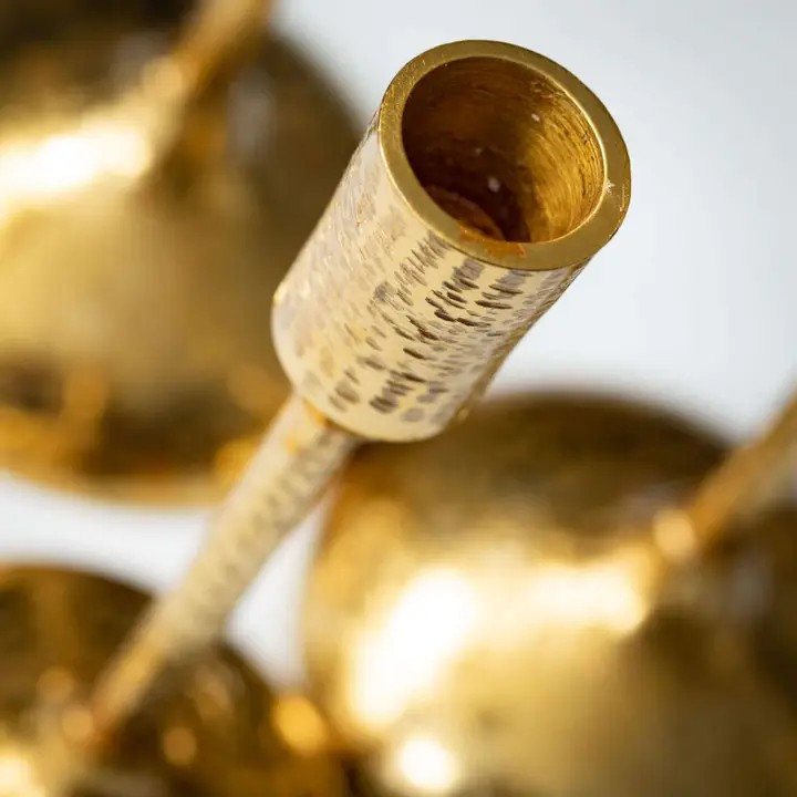 Brushed Gold Taper Holder - Medium