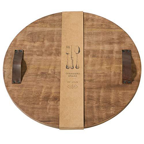 Mud Pie Round Oversized Wood Board 20" Dia
