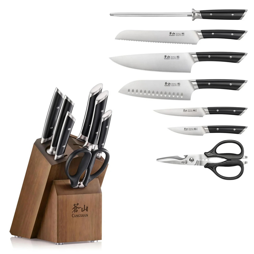 Helena (Blk) 8pc Knife Block Set