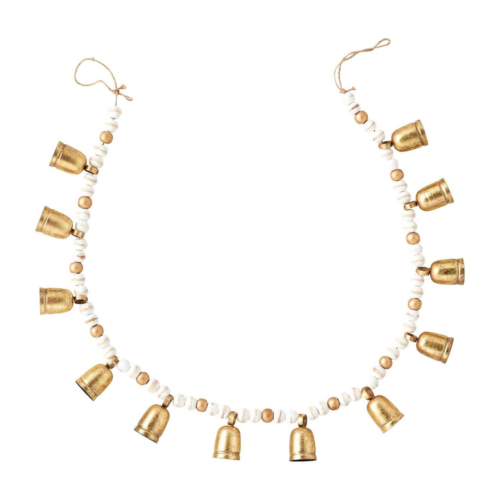 Gold Bead & Bell Garland