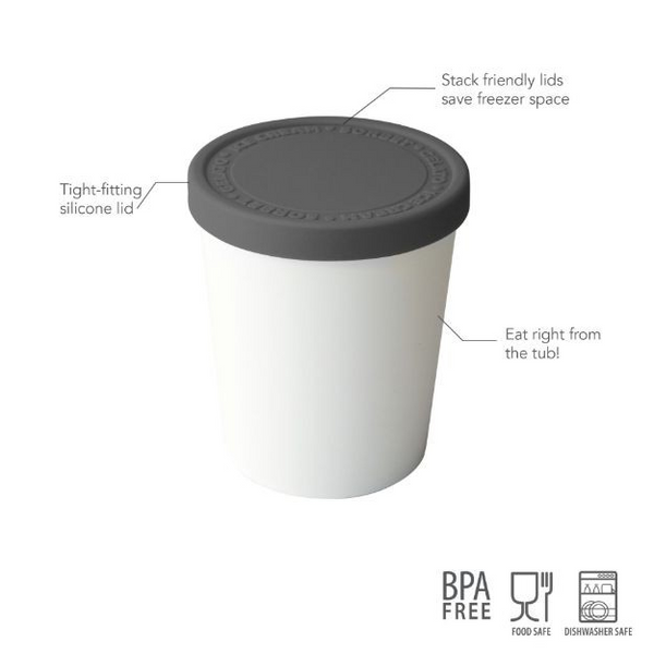 1 Quart Sweet Treats Tub - Charcoal