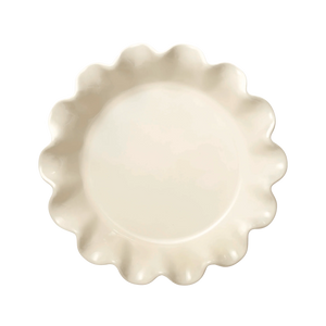 Clay Deep Ruffled Pie Dish