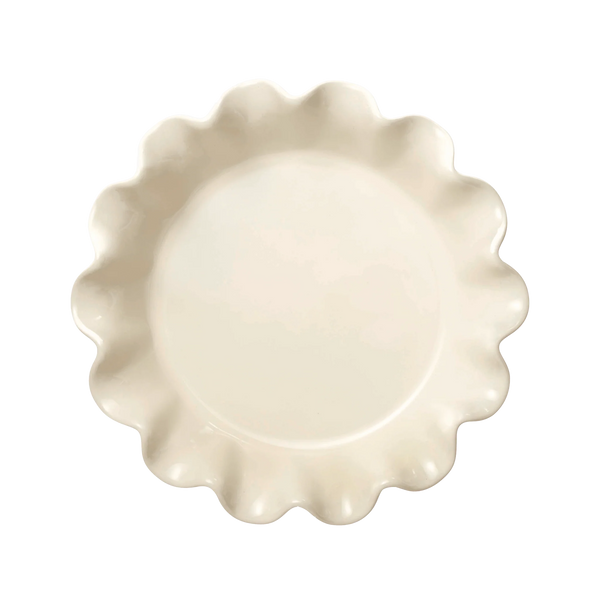 Clay Deep Ruffled Pie Dish