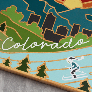 Totally Bamboo Colorado Cutting Board Summer Stokes Series