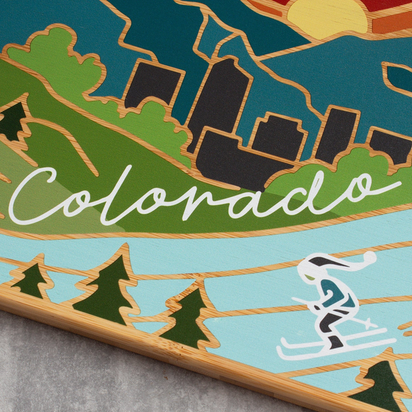 Totally Bamboo Colorado Cutting Board Summer Stokes Series