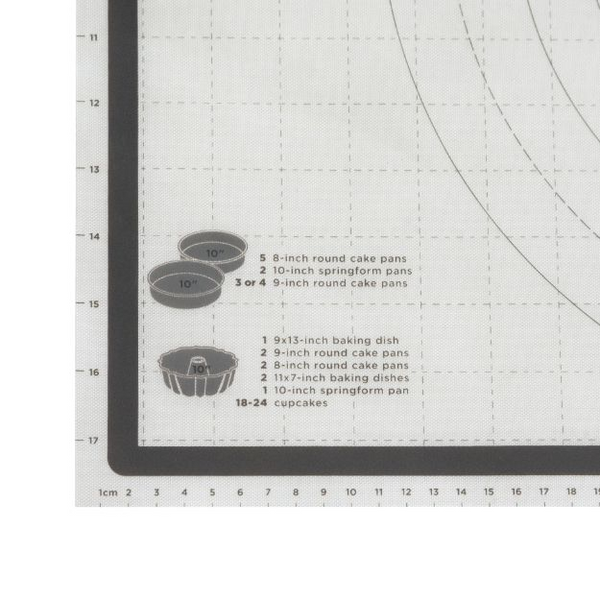 Pro-Grade Silicone Pastry Mat with Reference Marks  - 25" x 18"