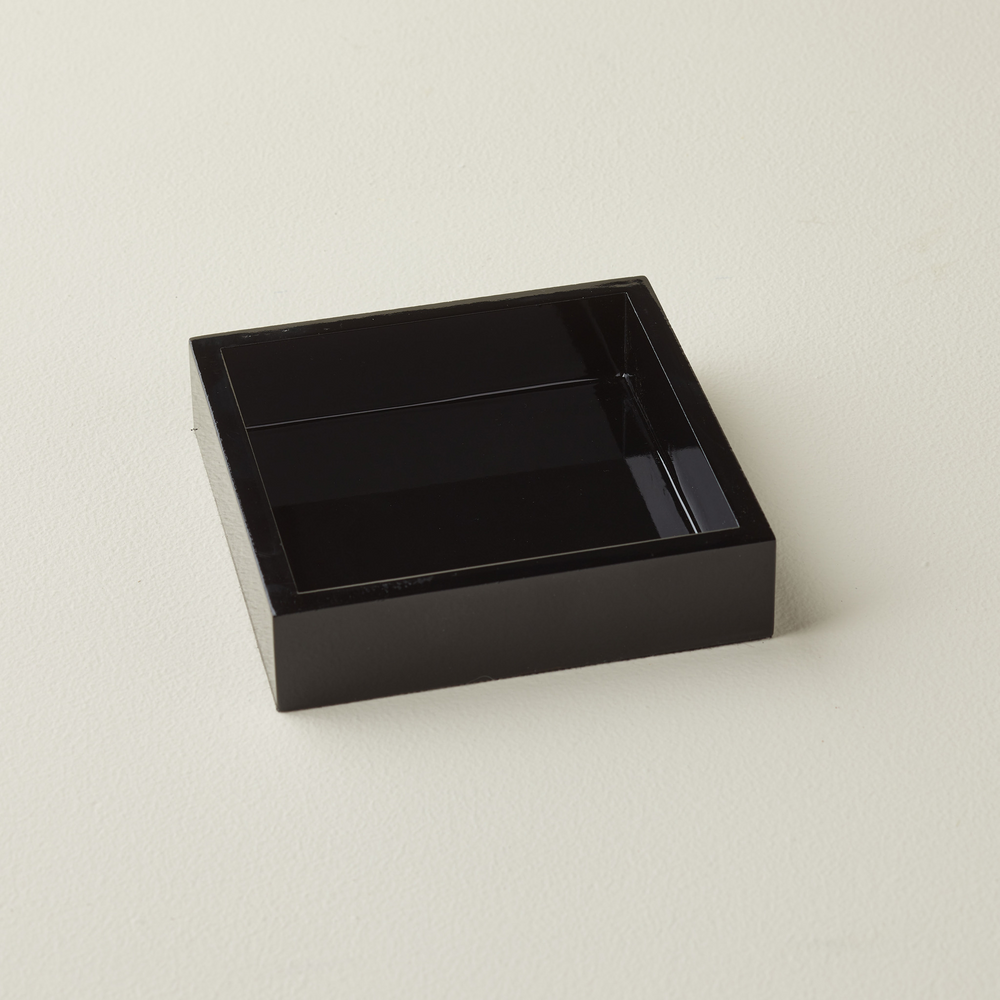 Lacquer-Black Napkin Holder-Beverage