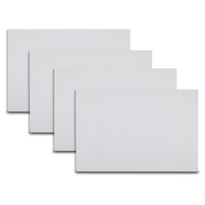 White Lucerna Vegan Leather Reversible 2 Pattern 12" x 18" Rectangular Placemat Set Of 4 (1)