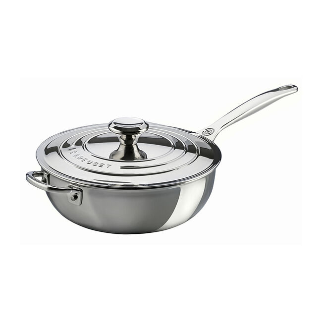 Le Creuset, Stainless Steel, 3.5qt., Saucier Pan