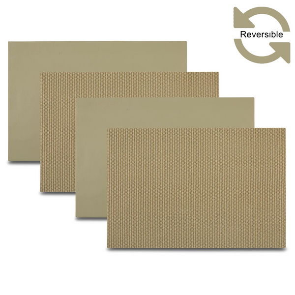 Sage Exter Placemats Vegan Leather Reversible Set of 4