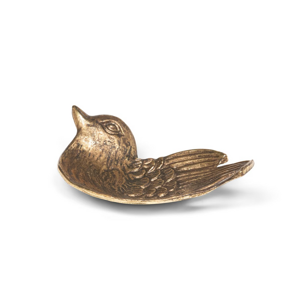 Gilded Sparrow Pewter Jewelry Dish