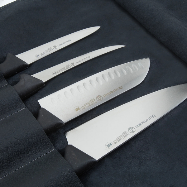 Leather 7-Pocket Knife Roll