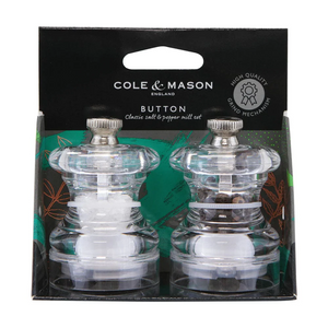 Cole & Mason, Salt Pepper Mill Button Acrylic