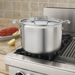 Cuisinart MultiClad Pro Triple Ply Stainless Stockpot with Cover - Comes in 8qt or 12qt