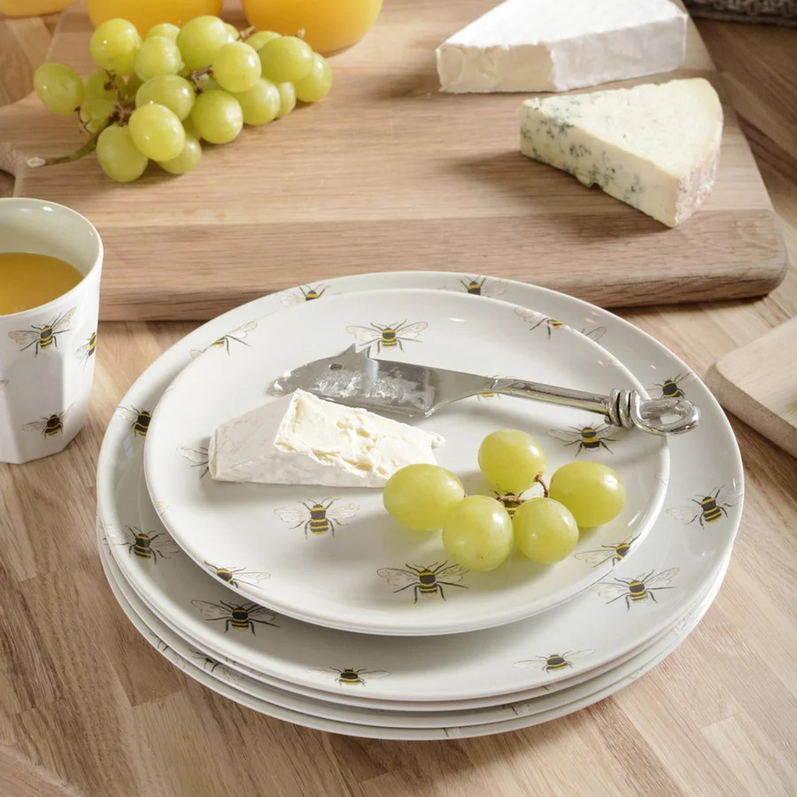 Bees Melamine Dinner Plate