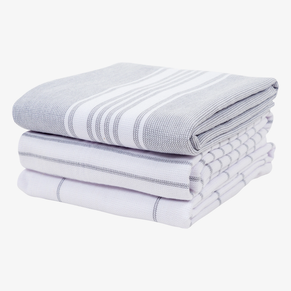 Monoco (Gray) Terry Kitchen Towel Set of 3