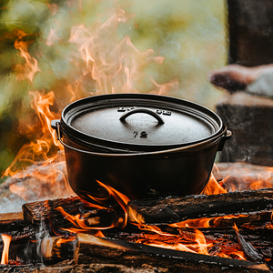 12 Inch / 8 Quart Cast Iron Deep Camp Dutch Oven