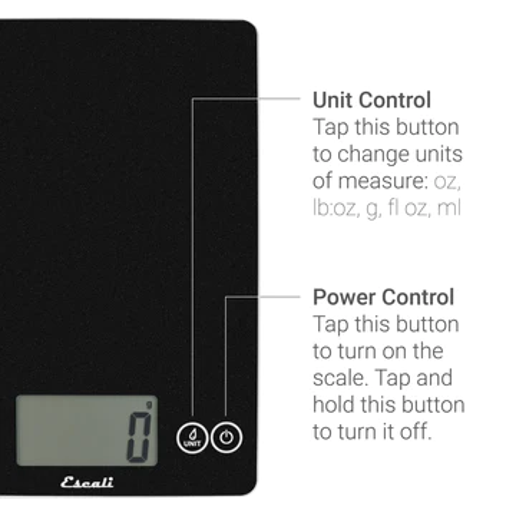 Escali Arti Glass Food Scale, Teal